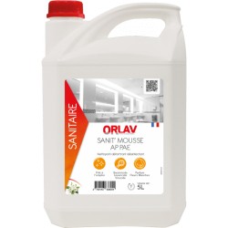 Nettoyant sanitaires 4en1 SANIT' MOUSSE AP 2186 ORLAV-Bidon 5L