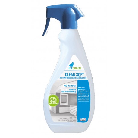 nettoyant désinfectant multi-surfaces CLEAN SOFT -0441- Spay 750ML