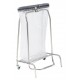 Support sac à clapet 110L inox mobile à pédale HERMIX