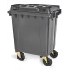 Conteneur 500L gris roues 200mm et tourillons sans couvercle