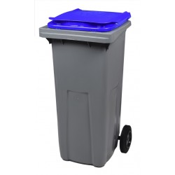 Conteneur 2  roues 120L (bac gris - couvercles couleurs )