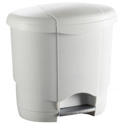 Poubelle à pédale 18L blanche avec seau intérieur LOLLY -unité