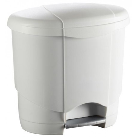 Poubelle à pédale 18L blanche avec seau intérieur LOLLY -unité