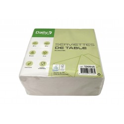 Serviette pure ouate blanche 2 plis 38x38cm - Ct. de 1800