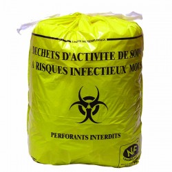 SP 20L jaune DASRI  NF-X 30-501 18µ 450x450mm - Ct. de 1000 Sacs