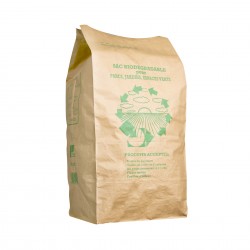 Sac papier déchets verts 100L kraft 40+30x80 + 30/2- Paquet de 25