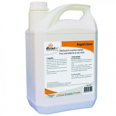 Nettoyant sols brillants et vitrés RAPID'CLEAN - 6132 - Bidon 5L