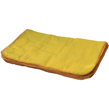 Chamoisine coton jaune 40x40cm - Sachet de 12