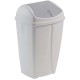 Poubelle plastique blanche à couvercle basculant 25L 