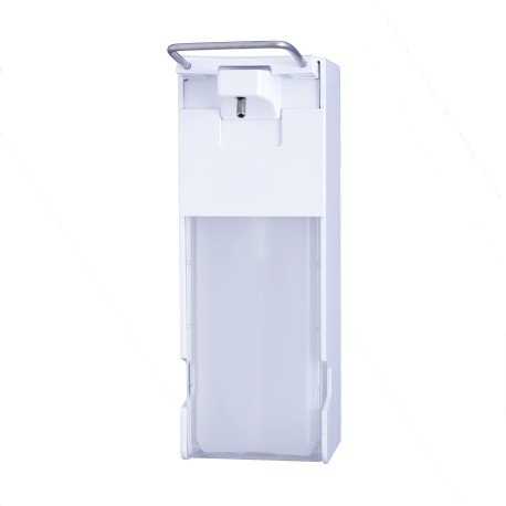 Distributeur de savon microbille à remplissage 1L ABS blanc