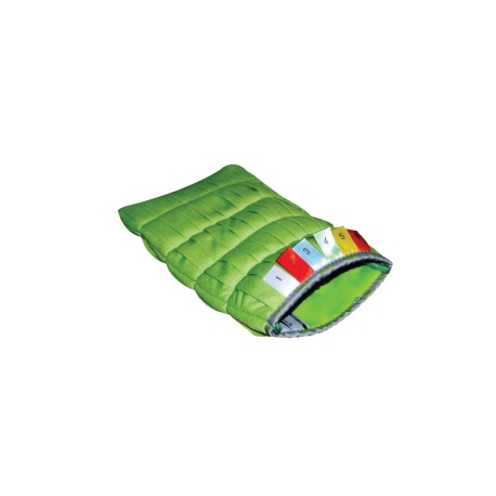 Gant microfibre vert DELTA 14 x 26 cm 200gr/m² - Sachet de 2