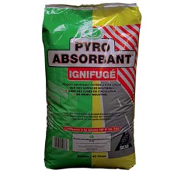 Absorbant industriel ignifugé pyro sac de 40l