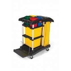 Chariot de ménage et désinfection + accessoires RUBBERMAID