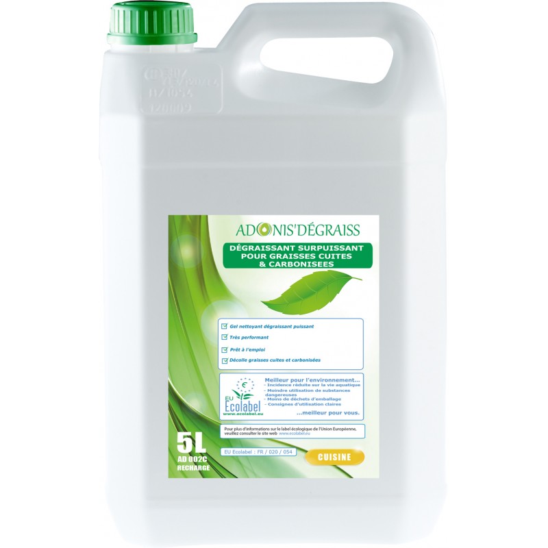 Dégraissant cuisine ADONIS' DEGRAISS ECOLABEL - Bidon 5L - Delaisy Kargo