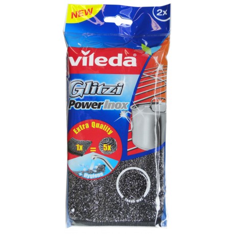 Eponge VILEDA PAD POWER INOX - Sachet 2