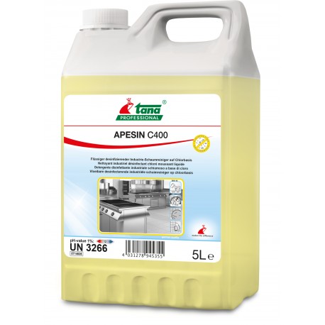 Nettoyant désinfectant chloré moussant APESIN C400 - Bidon 5L 