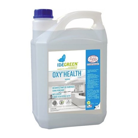 Désinfectant des surfaces OXY'HEALTH IDEGREEN -1086- Bidon 5L