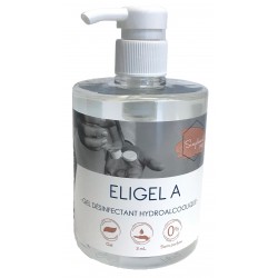 Gel hydroalcoolique ELIGEL A-Flacon 500ml avec Pompe