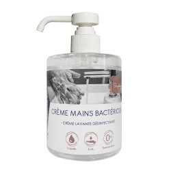 Crème lavante mains bactéricide neutre - 0425 - Bidon 500ml+pompe