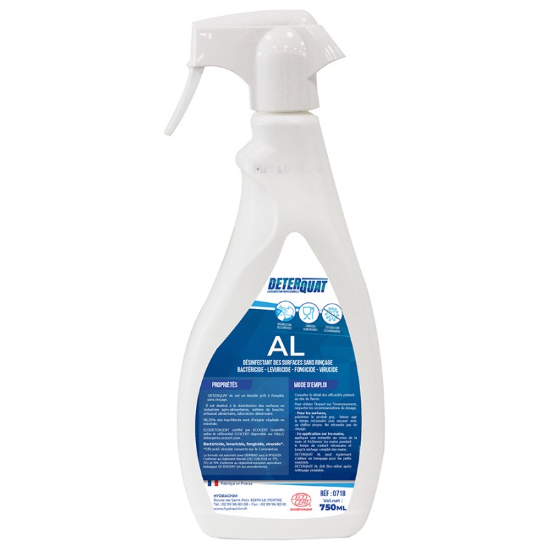 ALISTEYR SPRAY - Pulvé.750 ML - Désinfectant de contact alimentaire sans  rinçage EYREIN - La capem