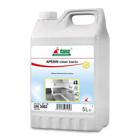 Détergent désinfectant APESIN CLEAN BACTO sols & surfaces - Bidon 5L 