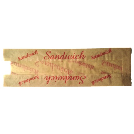 Sachet sandwich en papier kraft 100% pure cellulose - Ct de 1000