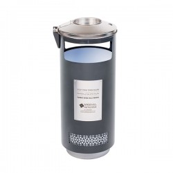 Cendrier corbeille gris manganèse DUBAI 70L