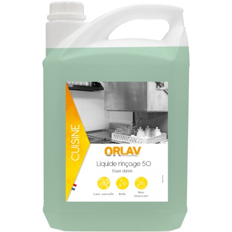 Liquide rinçage 50 ORLAV | Eaux dures - 404 - Bidon 5L