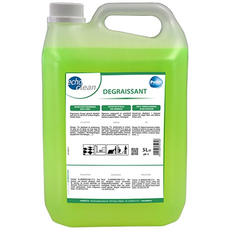 ECHOCLEAN Dégraissant ammoniaqué multi-usages - Bidon 5L