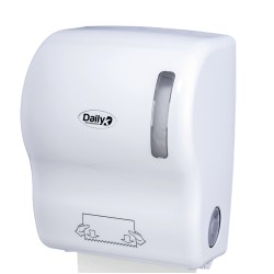 Distributeur essuie-mains en rouleaux DAILYK ABS Blanc - L'unité