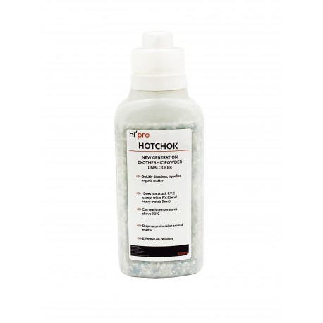 Déboucheur en poudre Exothermique - Flacon 500ml avec bouchon doseur