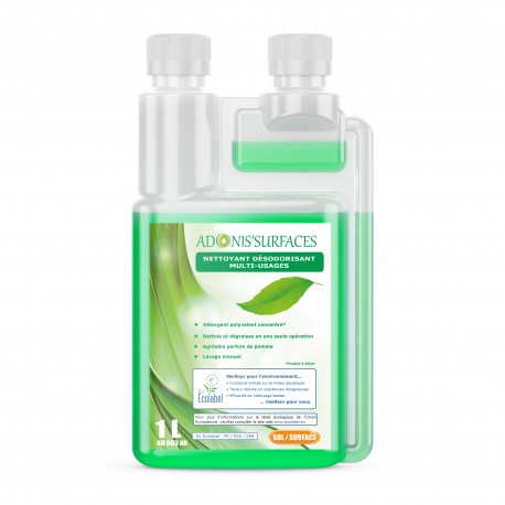 Nettoyant désodorisant multi-usages ADONIS ECOLABEL- Bidon doseur 1L