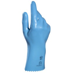 Gant latex 33cm lisse bleu MAPA JERSETTE 300 (6 à 10) - 1 paire