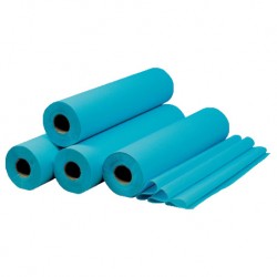 Drap d’examen plastifiés bleu 1plis  180fts - Carton de 6