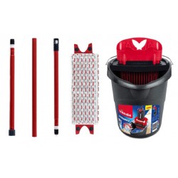 KIT VILEDA Seau essoreur + balai à plat microfibre 