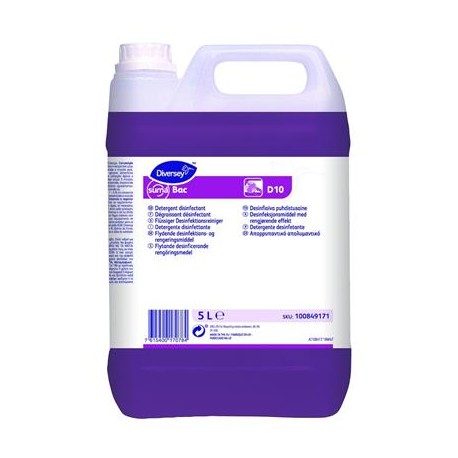 SUMA BAC D10 Dégraissant désinfectant bactéricide - Bidon 5L