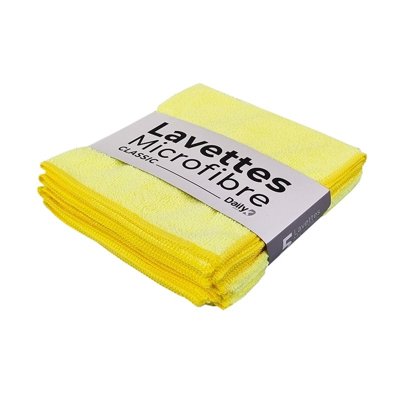 Lavette Microfibre Classic Jaune X5 - NegoProHygiene