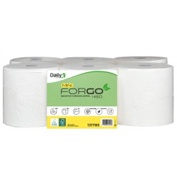 Essuie-tout 450 FORGO Mini ECOLABEL 2p pure ouate blanc- Colis de 6