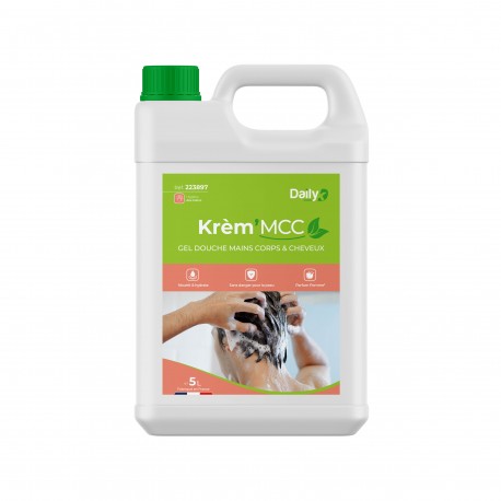 KREM'MCC Crème lavante Mains Corps Cheveux DAILYK GREEN - Bidon 5L