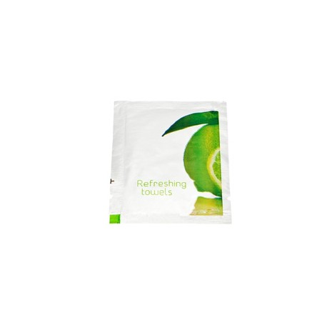 Serviette rafraichissante parfum citron - Ct. de 1000