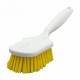 Brosse polyester mi-dur à manche / Monture PP 26cm / Gamme alim.