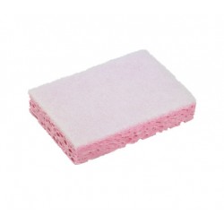 Tampon blanc sur éponge rose  - Sachet de 10