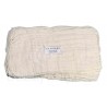Gaze coton réutilisable avec trou central 80x60cm - Sachet de 10