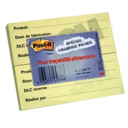 Post IT tracabilité alimentaire bloc 50 feuilles - Ct 6 blocs