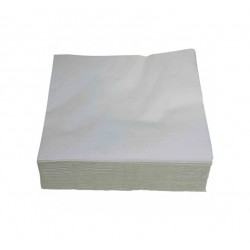 Serviette blanche 30x30cm 2plis pure ouate  - Ct de 3200